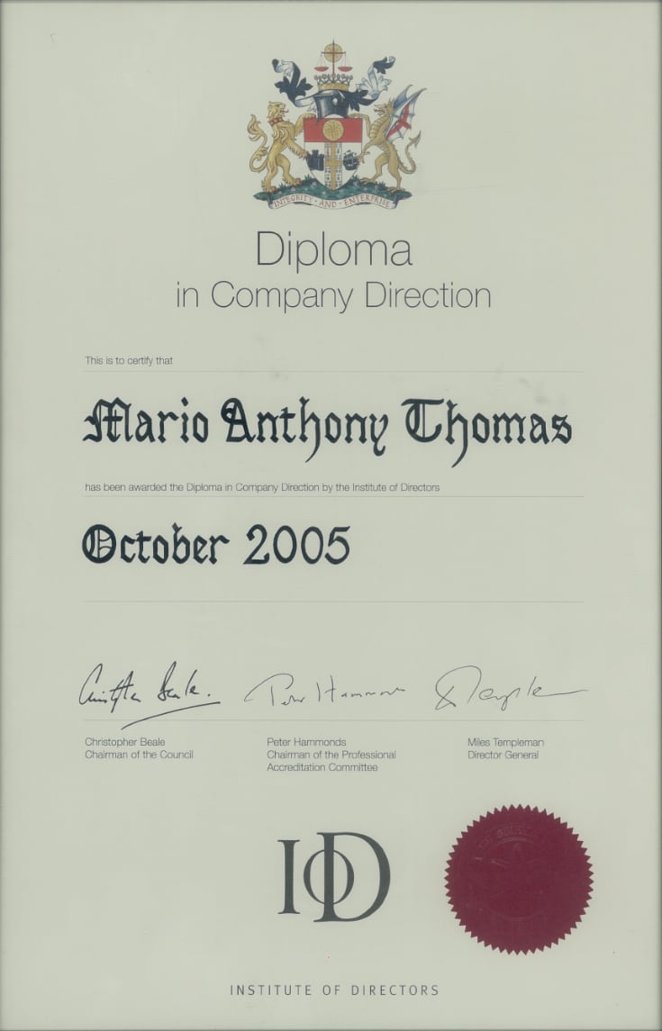 A photo of the Diploma in Company Direction A photo of the Diploma in Company Direction
