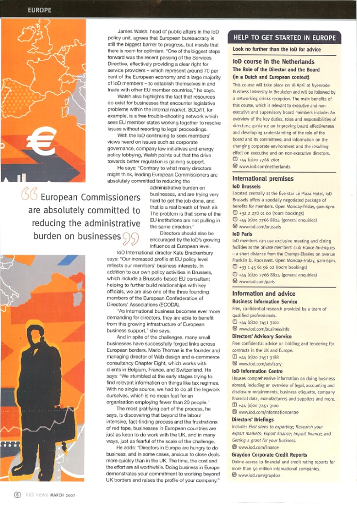 Scan of page 3 of the IoD News Scan of page 3 of the IoD News