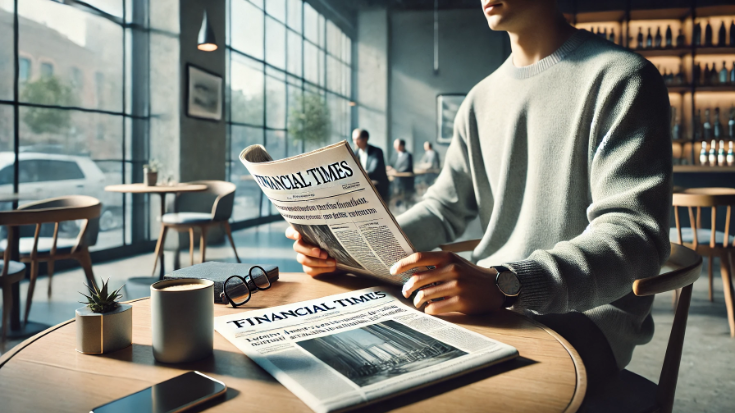 An AI generated man sits and reads the Financial Times in a coffee shop. Source: OpenAI/ChatGPC An AI generated man sits and reads the Financial Times in a coffee shop. Source: OpenAI/ChatGPC