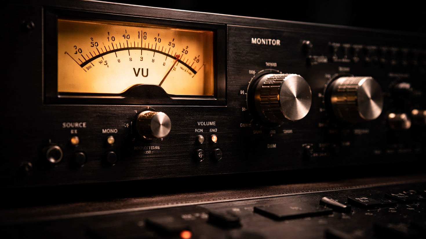 A close-up photograph of a professional audio mastering console, showing a warmly lit analogue VU meter on the left with its amber-glowing face, flanked by precision control knobs and monitoring switches on a dark panel. The shallow depth of field draws the eye to the meter itself, with the surrounding controls falling gently into shadow. An image representing the precision instruments used by audio engineers to measure fidelity, used here as a metaphor for the four indicator types that give Boards maximum fidelity on the decisions in front of them (Image generated by ChatGPT 5.4) A close-up photograph of a professional audio mastering console, showing a warmly lit analogue VU meter on the left with its amber-glowing face, flanked by precision control knobs and monitoring switches on a dark panel. The shallow depth of field draws the eye to the meter itself, with the surrounding controls falling gently into shadow. An image representing the precision instruments used by audio engineers to measure fidelity, used here as a metaphor for the four indicator types that give Boards maximum fidelity on the decisions in front of them (Image generated by ChatGPT 5.4)